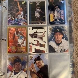 Baseball, basketball, and Football Cards